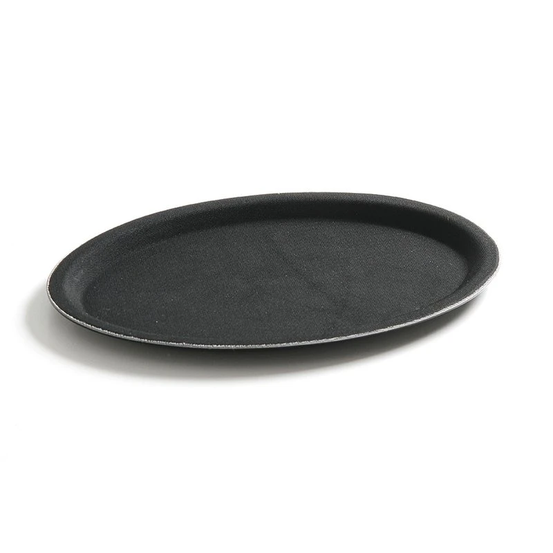 Serveringsbrett ovalt sklisikkert 160x230 mm FRP 508718 by Hendi color Svart