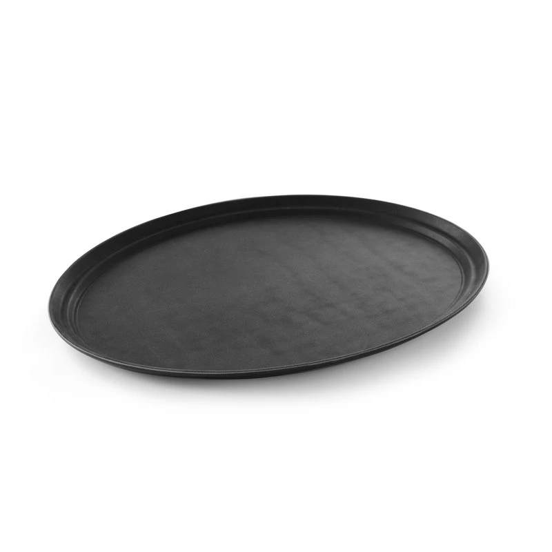 Serveringsbrett ovalt XL 735x600 mm FRP 508831 by Hendi color Svart