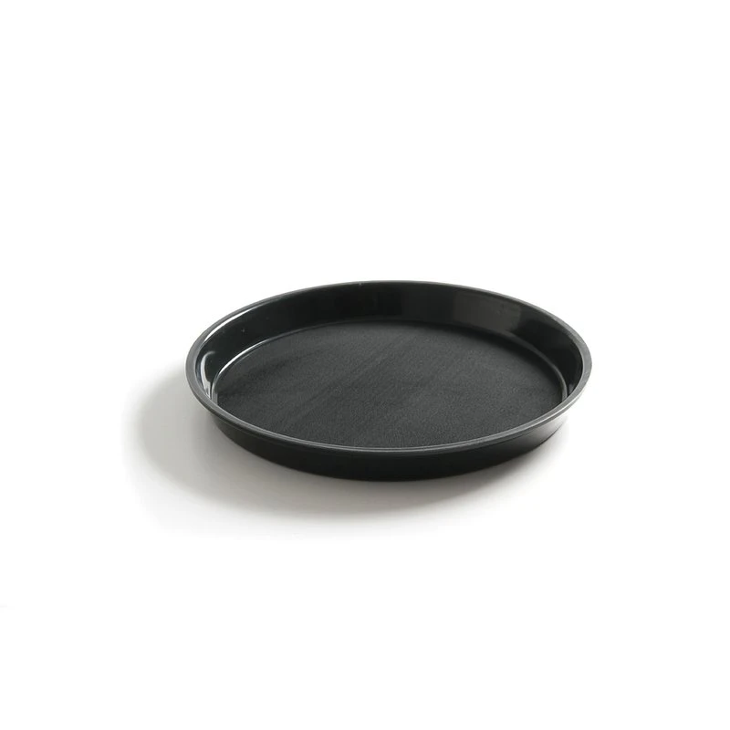 Serveringsbrett med høy kant rund 360x39 mm sklisikker PP 878408 by Hendi color Svart