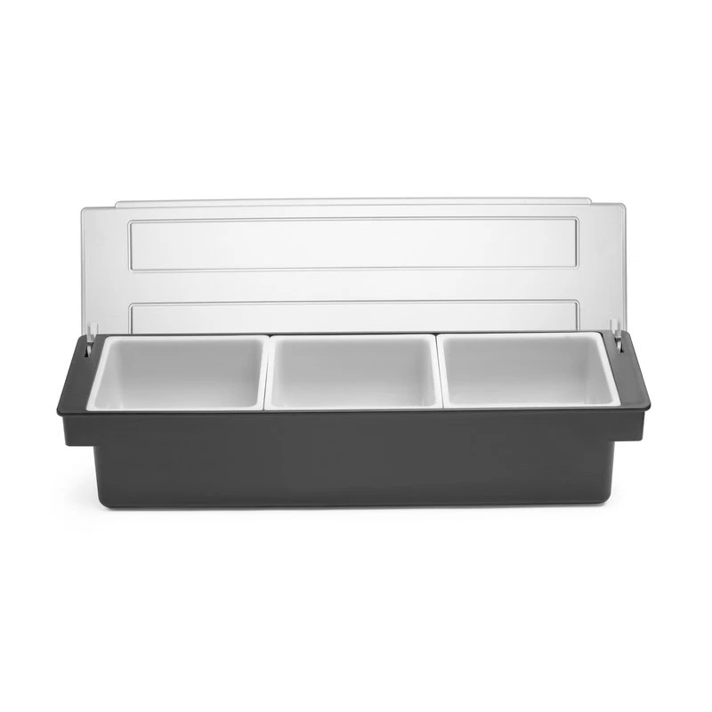 Garnityrholder 3 beholdere 552018 by Hendi color Svart