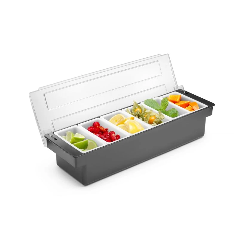 Garnityrholder med 6 beholdere 552032 by Hendi color Svart