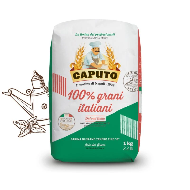 Caputo Farina 100% Italiani Pizzamel 1 kg 11429 by Caputo color Svart