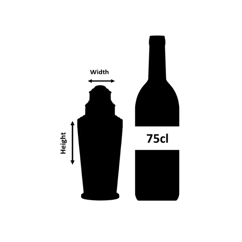 Urban Bar Footed Coley 3 Piece Shaker - Polert Sølv UB4997 by Urban Bar color Svart