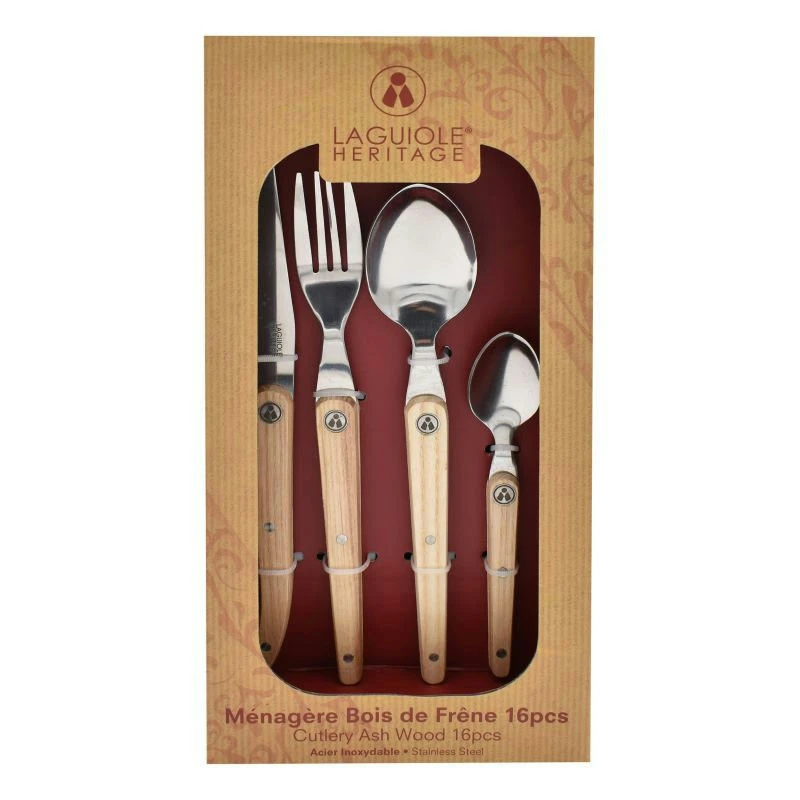 Laguiole Heritage Bestikksett i Asketre - 16 Deler 40271002 by Laguiole color Svart