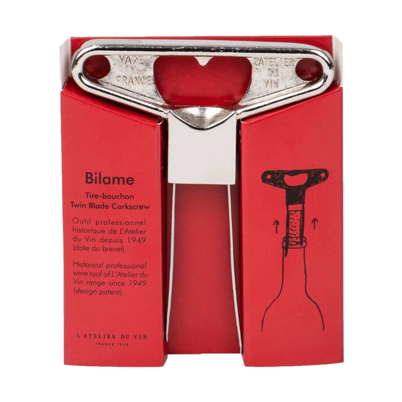 Bilame dobbeltbladet korketrekker – krom 95235 by L'Atelier du Vin color Svart