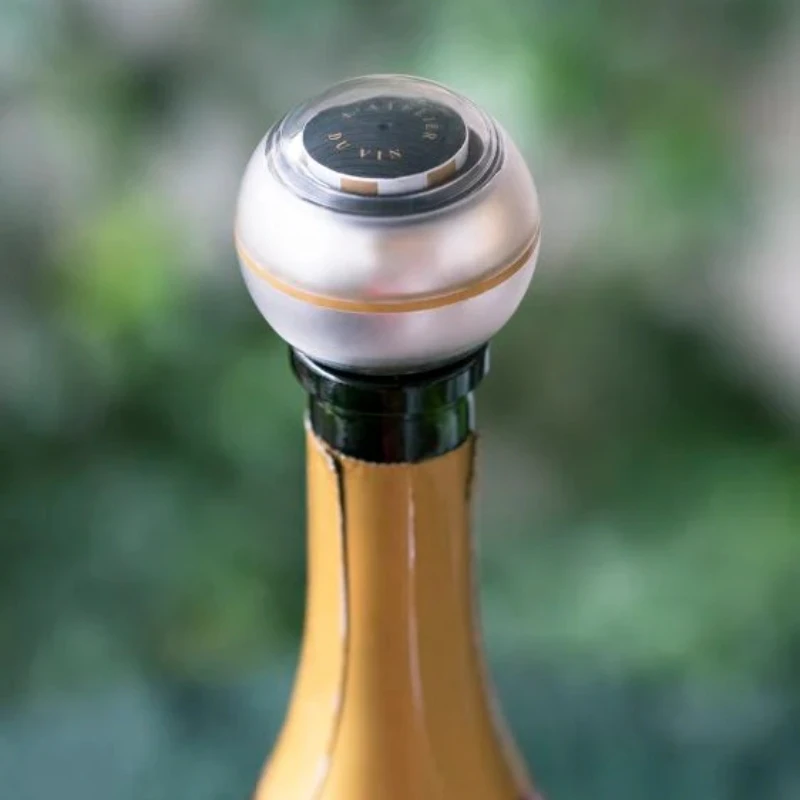 Bubble Indicator - champagne stopper 95075 by L'Atelier du Vin color Svart