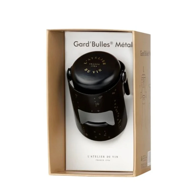 Bouchon Gard'Bulles Métal – champagnestopper 95681 by L'Atelier du Vin color Svart