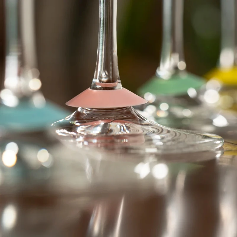 Chic Glass Rainbow - glassmarkører til vin - 9 stk 95485 by L'Atelier du Vin color Svart