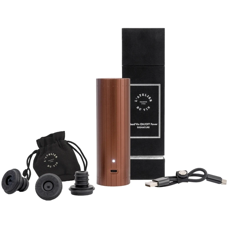 Gard'Vin ON/OFF Power Signature – elektrisk vakuumpumpe 95739 by L'Atelier du Vin color Svart