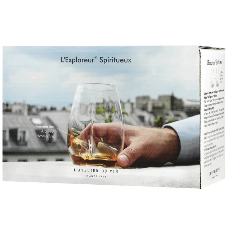 L'Exploreur Spiritueux glass - 2 stk 95649 by L'Atelier du Vin color Svart