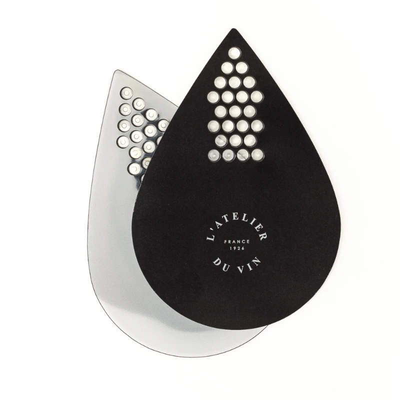 Verseur Aérateur Souple Silver & Black - vinskjenker 95506 by L'Atelier du Vin color Svart