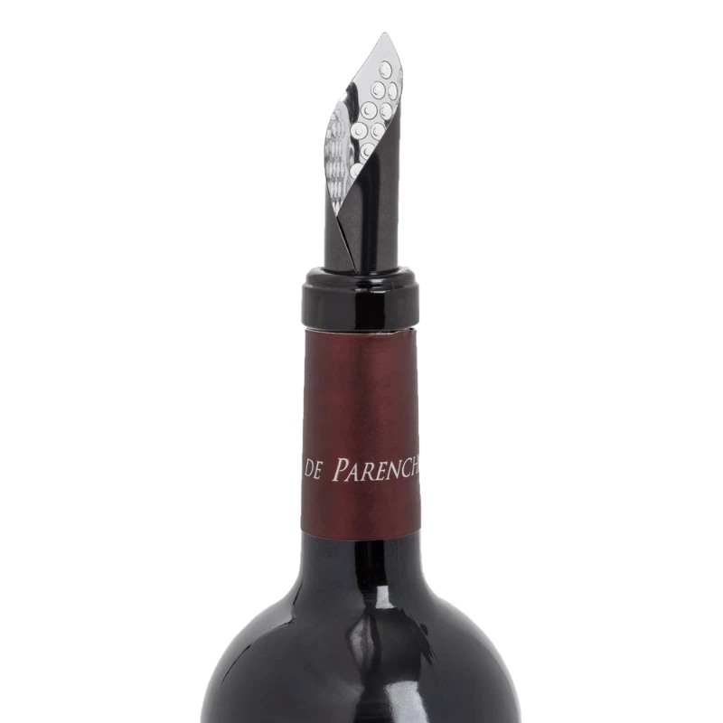 Verseur Aérateur Souple Silver & Black - vinskjenker 95506 by L'Atelier du Vin color Svart
