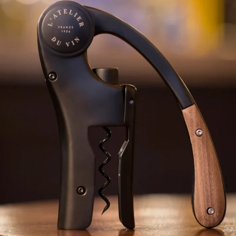Oeno Motion Wood & Black korketrekker 95512 by L'Atelier du Vin color Svart