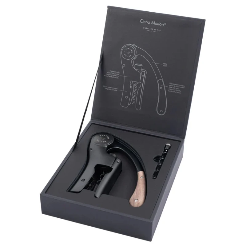 Oeno Motion Wood & Black korketrekker 95512 by L'Atelier du Vin color Svart
