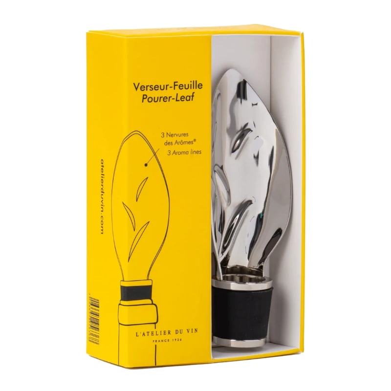 Verseur-feuille Leaf pourer - vinskjenner 95636 by L'Atelier du Vin color Svart
