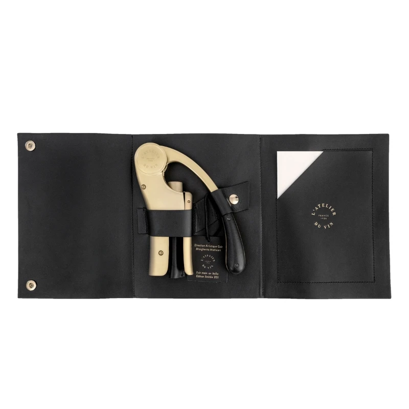 Oeno Motion Gold Nomad korketrekker 95729 by L'Atelier du Vin color Svart