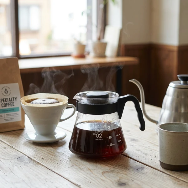 V60 Serveringskanne - 02 XVD-60B by Hario color Svart