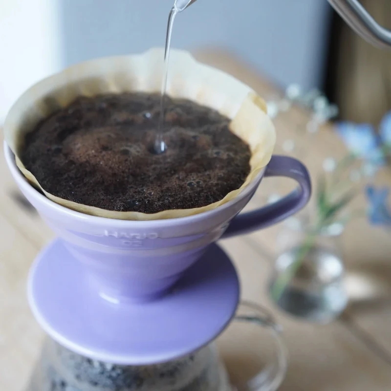 V60 Keramisk Colour 02 Dripper - Lilla VDC-02-PUH by Hario color Svart