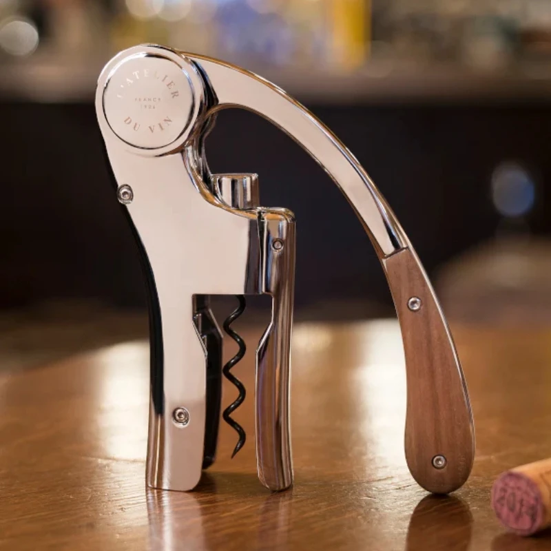 Oeno Motion Wood & Chrome korketrekker 95464 by L'Atelier du Vin color Svart