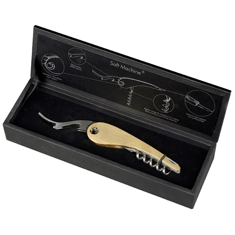 Soft Machine Brass korketrekker 95647 by L'Atelier du Vin color Svart