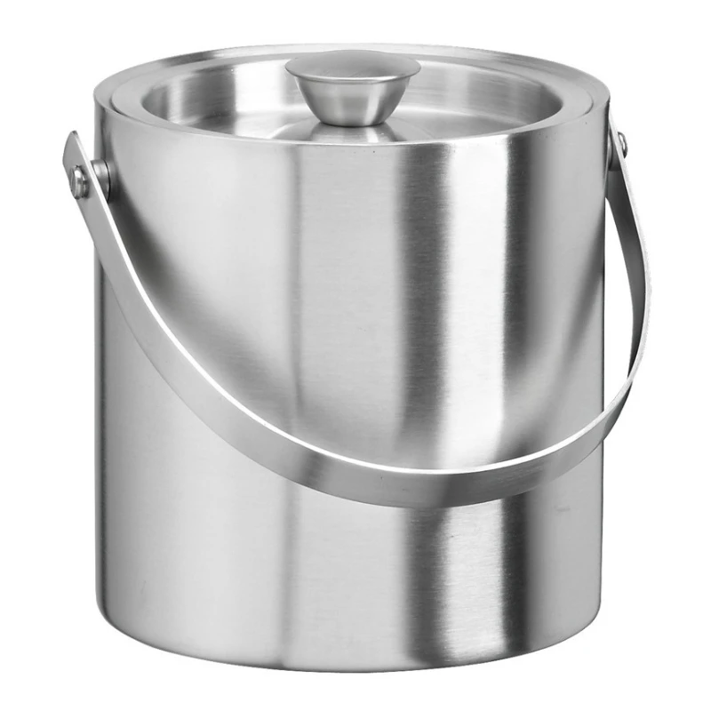 Isbøtte med tang 1,5 liter i rustfritt stål IBSS150 by Barprofessional color Svart