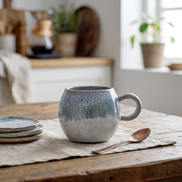 Paula Kopp - Steintøy - 25 cl Blå/lys 82057615 by Bloomingville color Svart