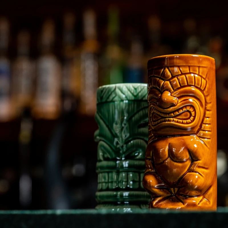 Tiki-krus Maori 330 ml TIKI330 by Barprofessional color Svart