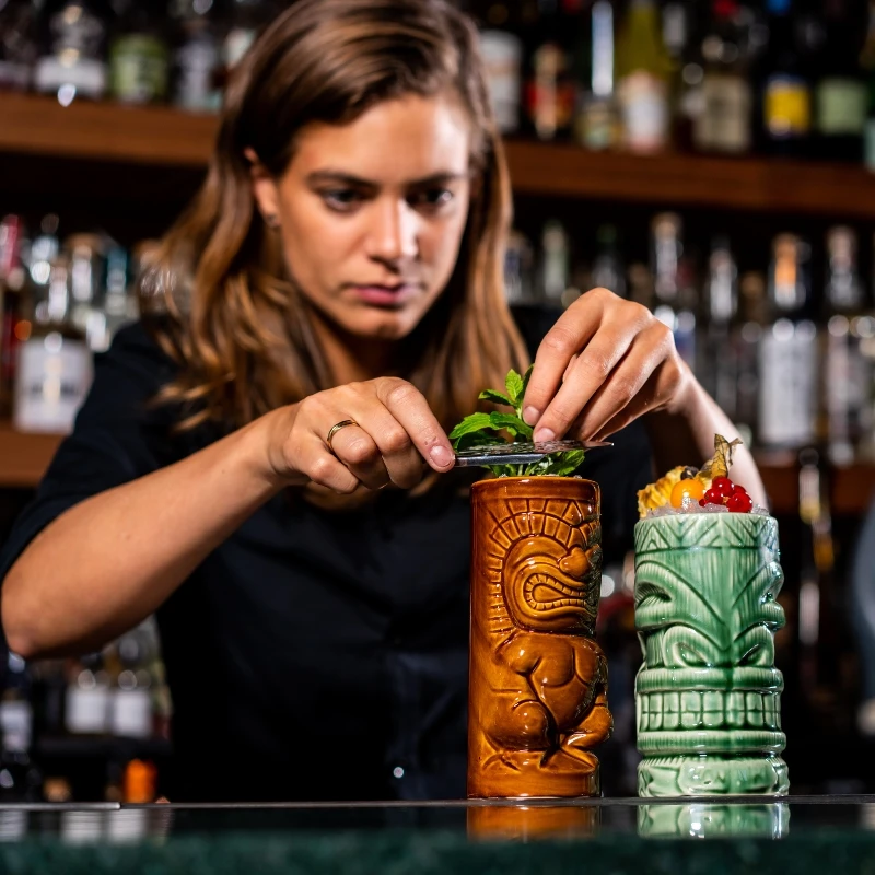 Tiki-krus Maori 330 ml TIKI330 by Barprofessional color Svart