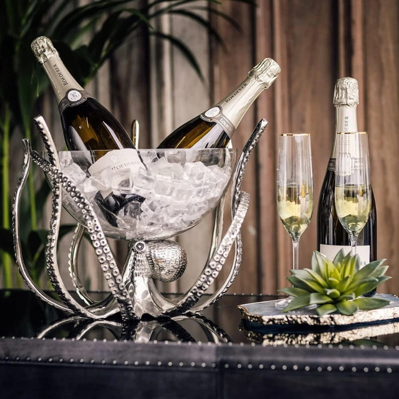 Blekksprut Vin- & Champagnekjøler OCT-STNDBWL by Culinary Concepts color Svart