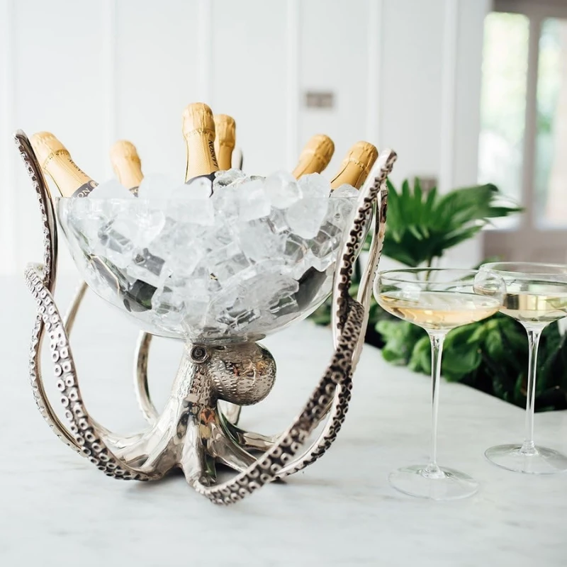 Blekksprut Vin- & Champagnekjøler OCT-STNDBWL by Culinary Concepts color Svart