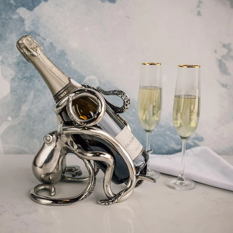 Blekksprut vin- og champagneflaskeholder OCT-BH by Culinary Concepts color Svart