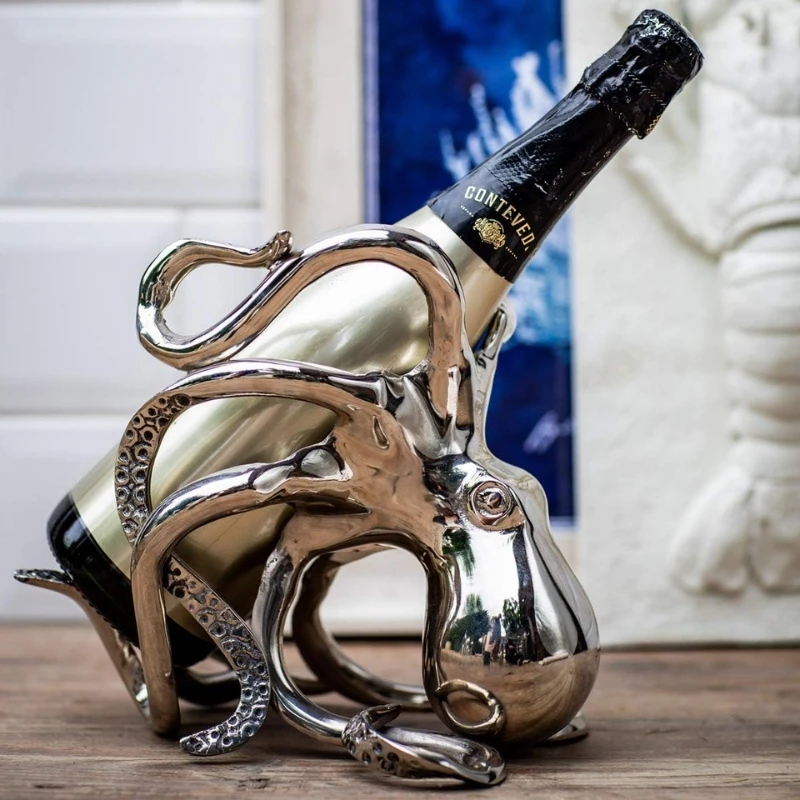 Blekksprut vin- og champagneflaskeholder OCT-BH by Culinary Concepts color Svart