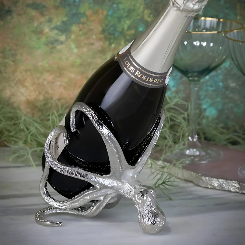 Blekksprut liten vin- og champagneflaskeholder OCT-BH-9236 by Culinary Concepts color Svart