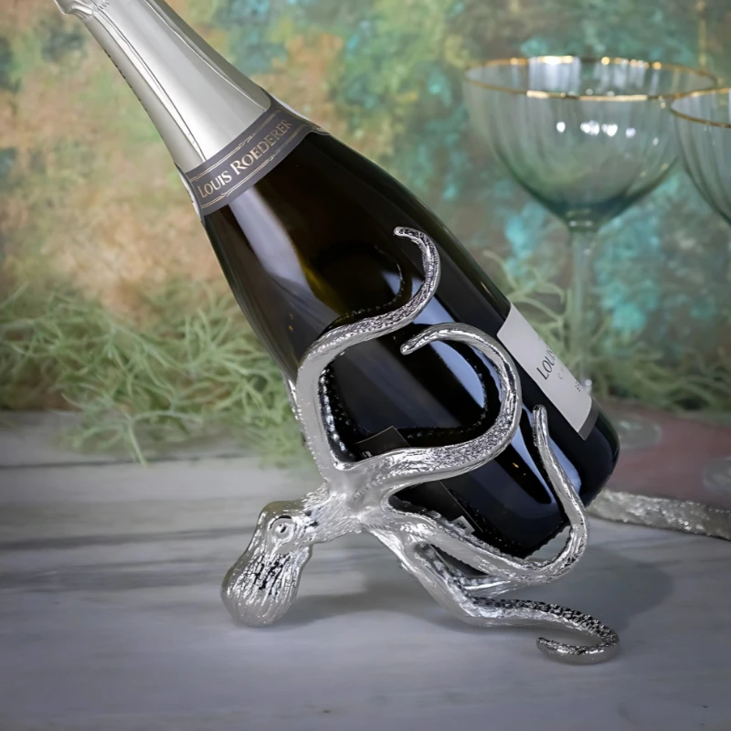 Blekksprut liten vin- og champagneflaskeholder OCT-BH-9236 by Culinary Concepts color Svart