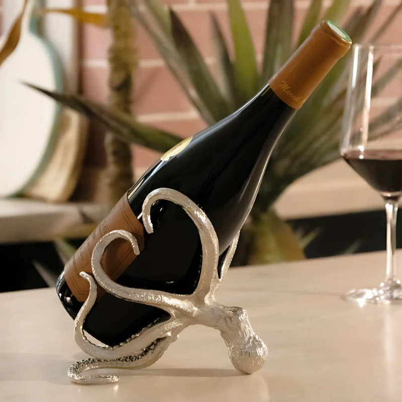 Blekksprut liten vin- og champagneflaskeholder OCT-BH-9236 by Culinary Concepts color Svart
