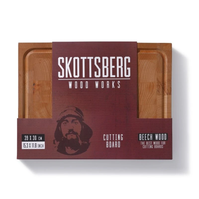 SKOTTSBERG Skjærebrett i bøketre 39 x 30 x 3,5 cm S535618 by SKOTTSBERG color Svart