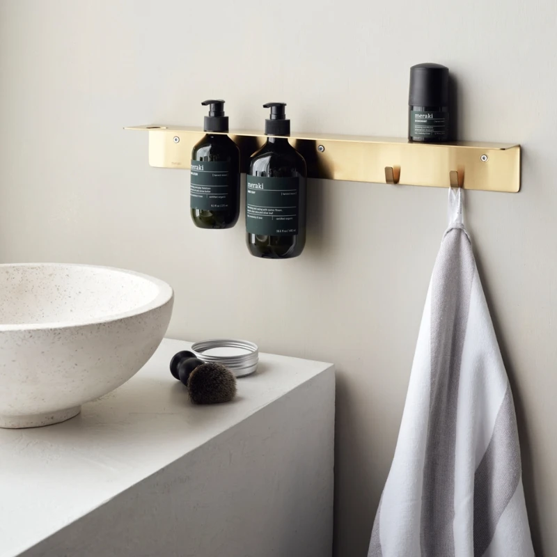 Meraki Flaskeoppheng med kroker, Børstet messingfinish 308580106 by Meraki color Svart