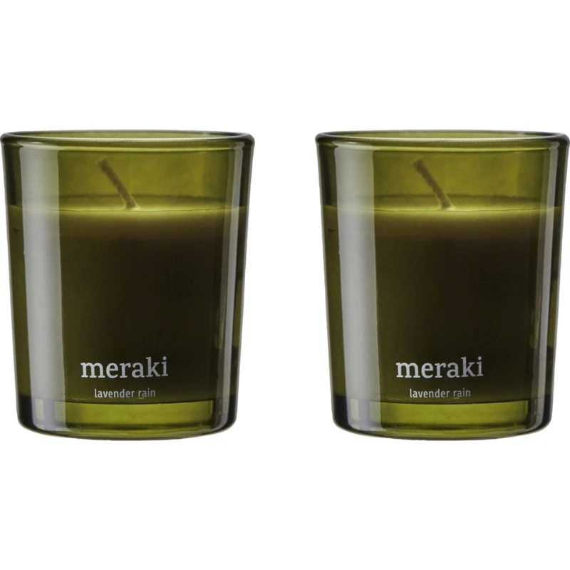 Meraki Duftlys, Lavender rain, Grønn 2 stk. 366650200 by Meraki color Grön