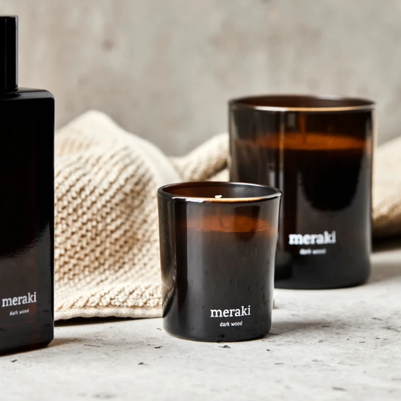 Meraki Duftlys, Dark wood, Brun 2 stk. 366650301 by Meraki color Bruin