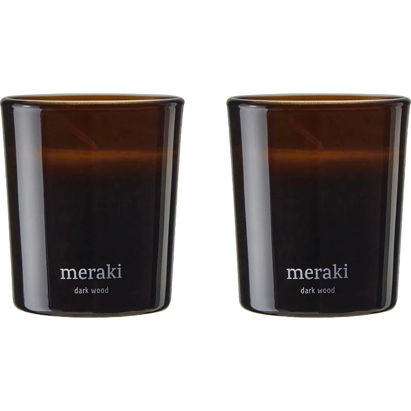 Meraki Duftlys, Dark wood, Brun 2 stk. 366650301 by Meraki color Bruin