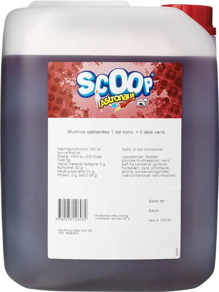Scoop Slushice Konsentrat Astronaut, 5L 65718 by SCOOP color Svart