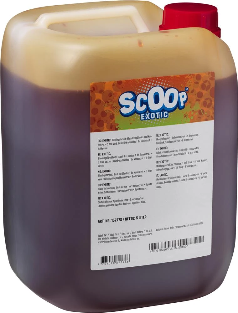 Scoop Slushice Konsentrat Exotic, 5L 65716 by SCOOP color Svart