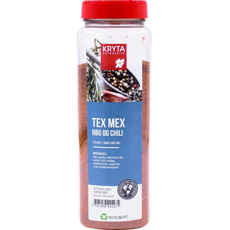 Tex-Mex krydder med røk & chili 600 g 202685 by KRYTA color Svart