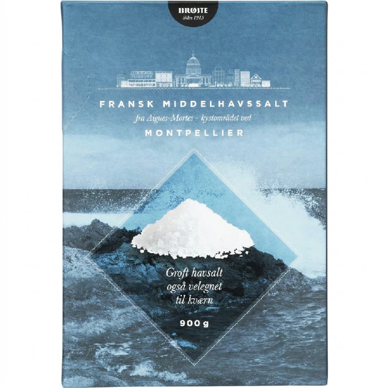Grovt middelhavssalt 900 g 215664 by AZELIS color Svart