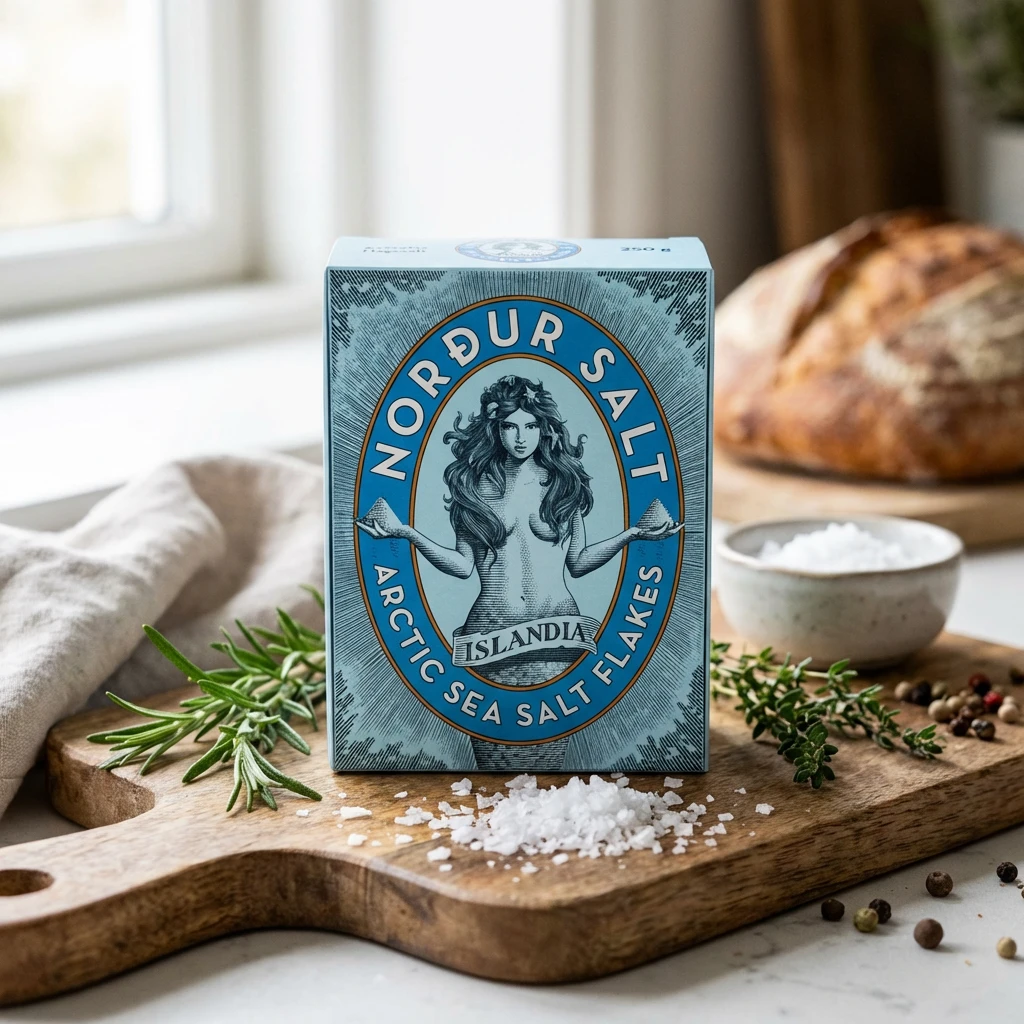 Flaksalt 250 g 231380 by Nordur Salt color Svart