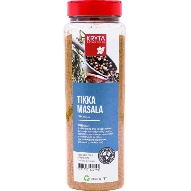 Tikka Masala krydder 500 g 244065 by KRYTA color Svart