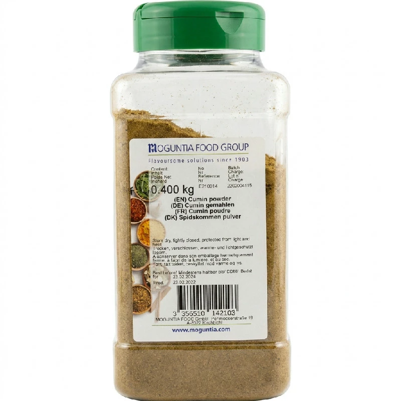 Malt spisskummen i strøboks 400 g 252192 by Moguntia color Svart