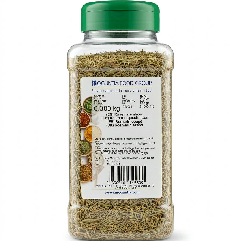 Kuttet rosmarin i strøboks 300 g 252206 by Moguntia color Svart