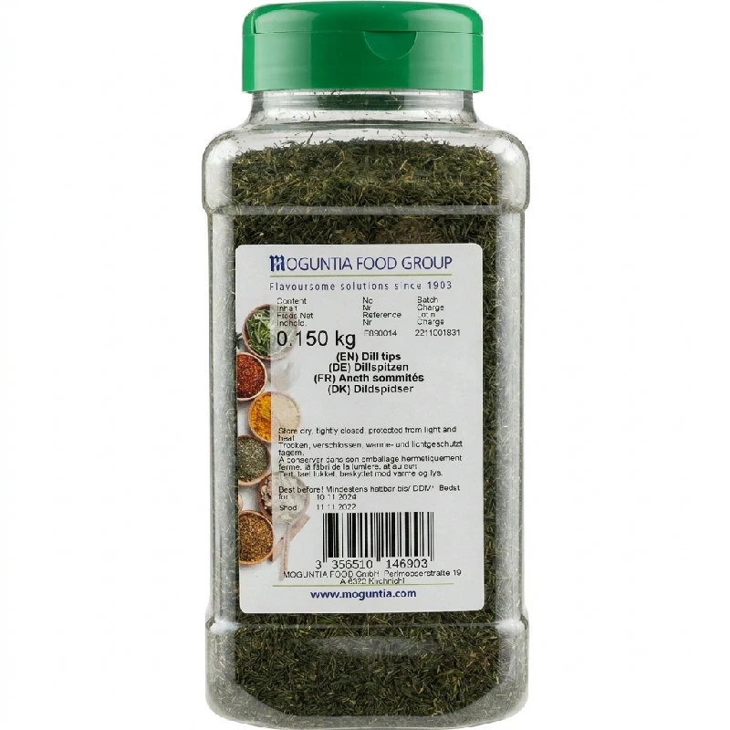 Dillspisser i strøboks 150 g 252241 by Moguntia color Svart