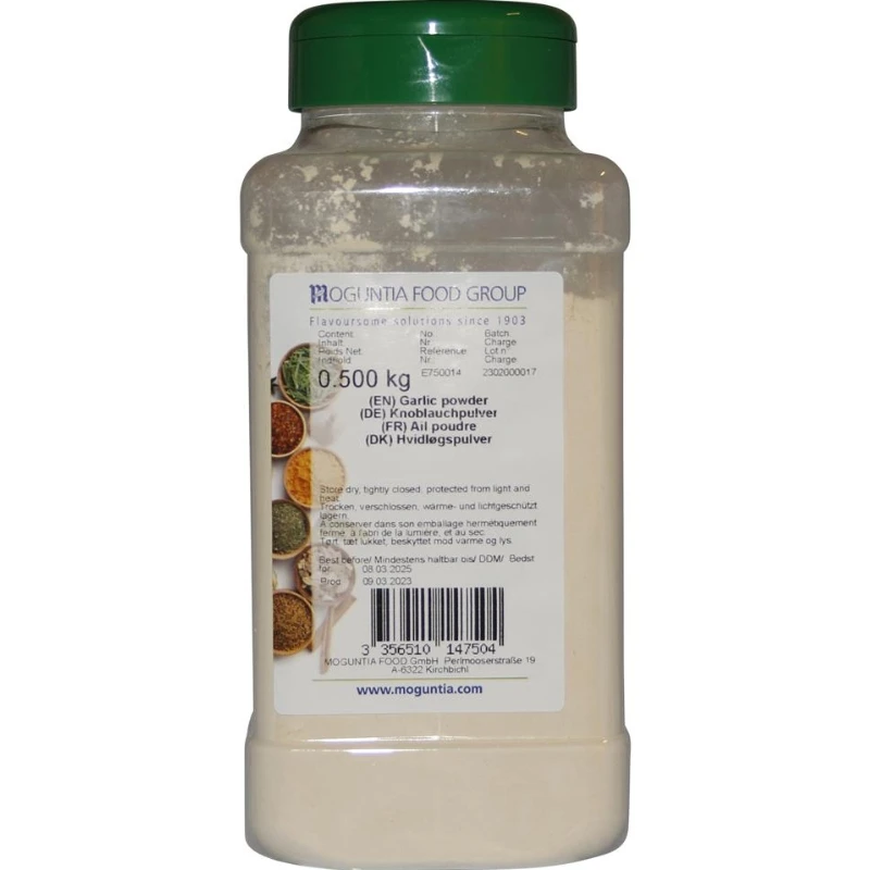 Hvitløkspulver i strøboks 500 g 252243 by Moguntia color Svart
